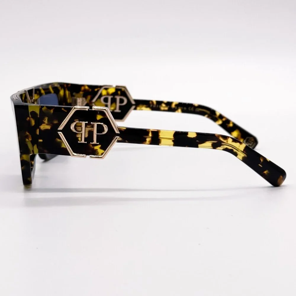 NEW PHILIPP PLEIN GLOOM SPP092M 0781 HAVANA MEN SUNGLASSES PHILIPP PLEIN